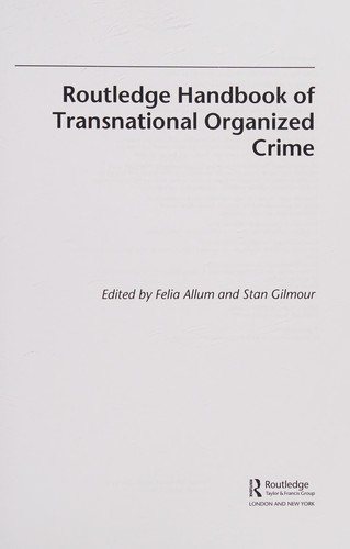 Couverture : Routledge handbook of transnational organized crime