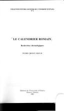 Couverture : Le calendrier romain
