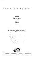 Couverture : Abbé Prévost 