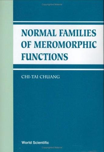 Couverture : Normal families of meromorphic functions