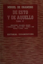 Couverture : De esto y de aquello.