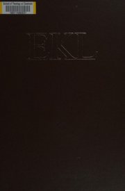Couverture : Evangelisches Kirchenlexikon