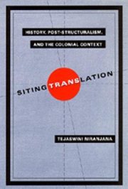 Couverture : Siting translation