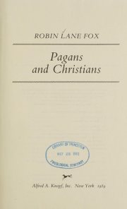 Couverture : Pagans and Christians