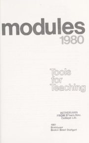 Couverture : UMAP modules, 1980