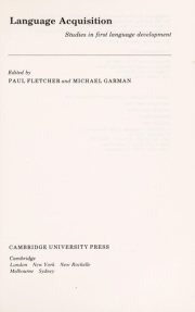Couverture : Language acquisition