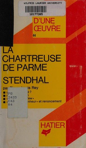 Couverture : "La Chartreuse de Parme", Stendhal