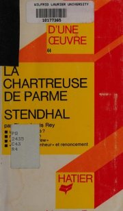 Couverture : "La Chartreuse de Parme", Stendhal