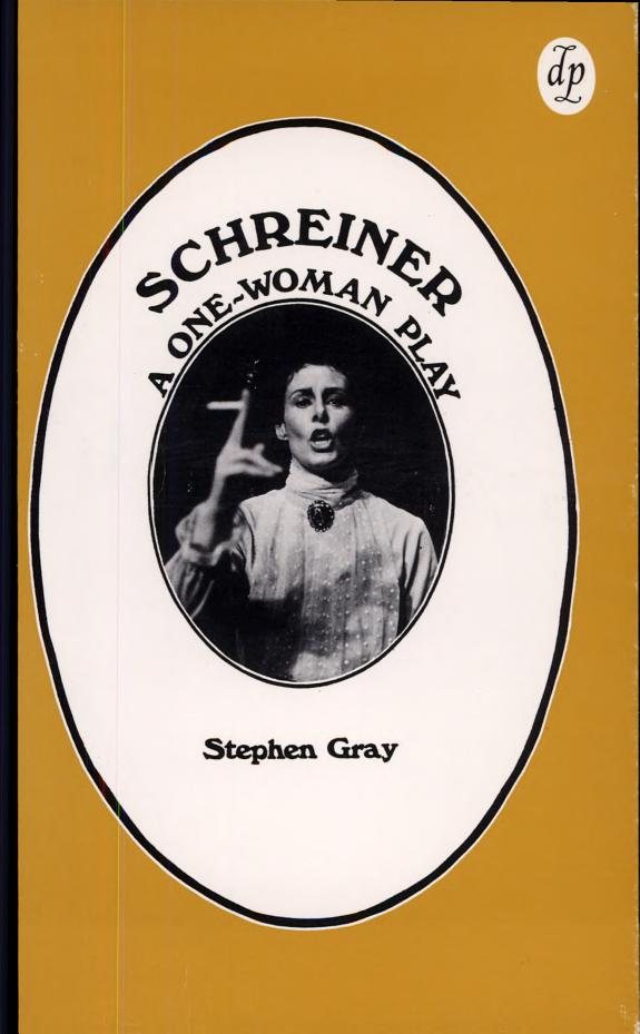 Couverture : Schreiner, a one-woman play