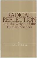 Couverture : Radical reflection and the origin of the human sciences