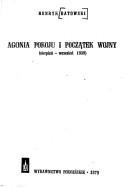 Couverture : Agonia pokoju i początek wojny