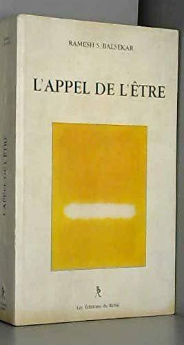 Couverture : Appel de l'être