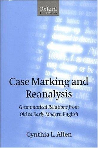 Couverture : Case marking and reanalysis