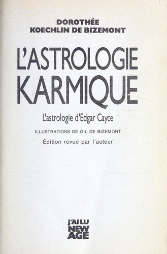 Couverture : L'Astrologie karmique