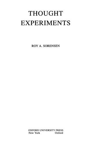 Couverture : Thought experiments