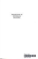 Couverture : Explorations in Whitehead's philosophy
