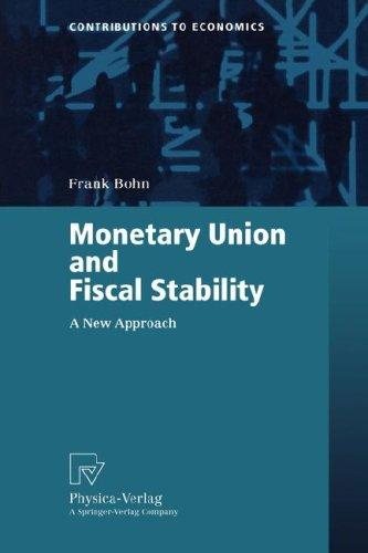 Couverture : Monetary Union and Fiscal Stability