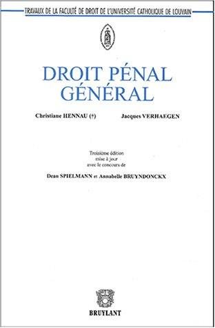 Couverture : Droit pénal général