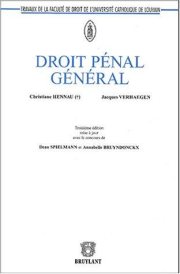 Couverture : Droit pénal général