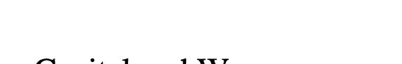 Couverture : Capital and wages