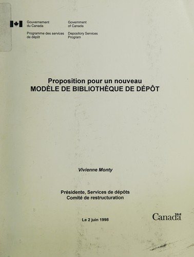 Couverture : Proposal for a revised model depository system