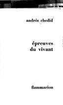 Couverture : Epreuves du vivant