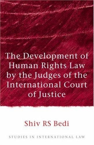 Couverture : The Development of Human Rights Law by the Judges of the International Court of Justice (Studies in International Law)