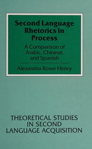 Couverture : Second language rhetorics in process