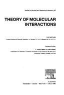 Couverture : Theory of molecular interactions