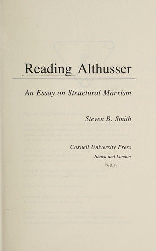 Couverture : Reading Althusser