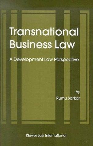 Couverture : Transnational business law