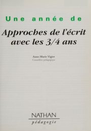 Couverture : Approches de l'écrit avec les 3-4 ans