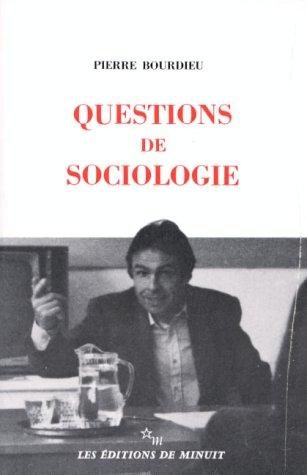 Couverture : Questions de sociologie