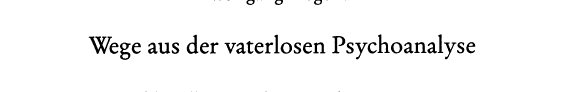Couverture : Wege aus der vaterlosen Psychoanalyse