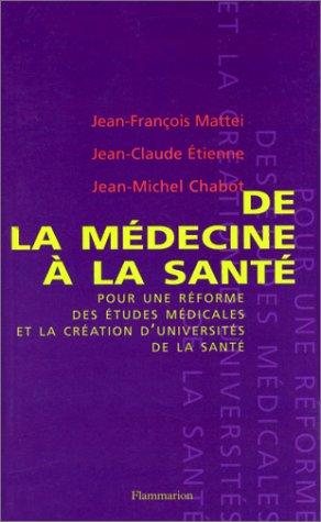 Couverture : De la médecine à la santé 
