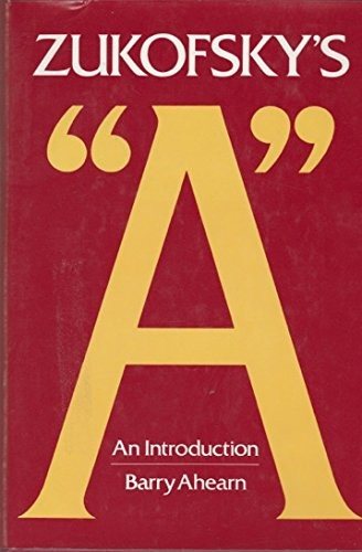 Couverture : Zukofsky's "A"