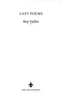 Couverture : LAST POEMS