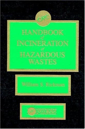 Couverture : CRC handbook of incineration of hazardous wastes