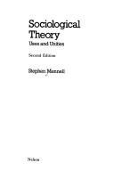 Couverture : Sociological theory, uses and unities