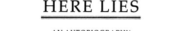 Couverture : Here lies