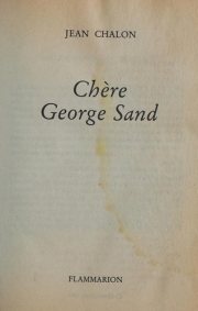 Couverture : Chère George Sand