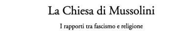 Couverture : La chiesa di Mussolini