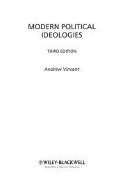Couverture : Modern political ideologies (3rd ed.) Andrew Vincent