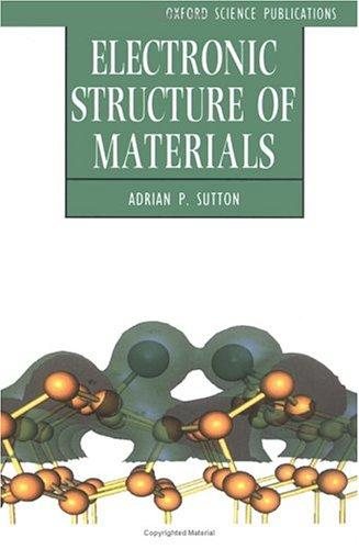 Couverture : Electronic structure of materials