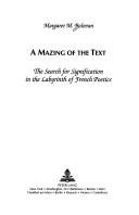Couverture : A mazing of the text