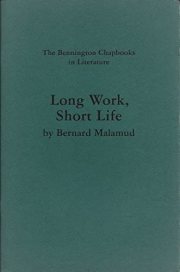 Couverture : Long Work, Short Life (Chapbooks in Literature Series)