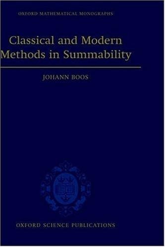 Couverture : Classical and modern methods in summability