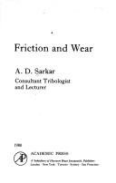 Couverture : Friction and wear