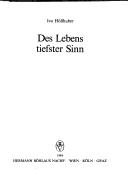 Couverture : Des Lebens tiefster Sinn