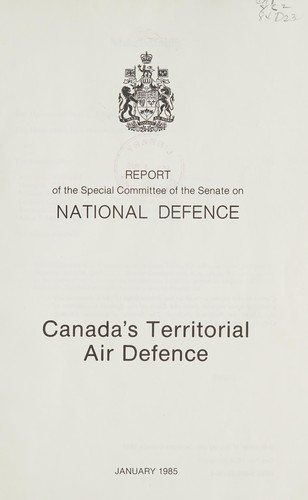 Couverture : Canada's territorial air defense